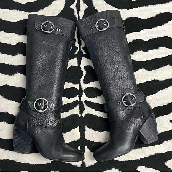 Lucky Brand Candice Tall Leather Black Boots Size 7 - Picture 8 of 16